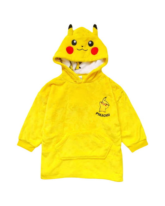 Pikachu Graphic Kids Oodie – Soft Cozy Hoodie Blanket