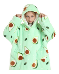 Patterned Oversized Fluffy Oodies