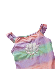 Metallic Vibrant Patterned One-Piece Swimsuit