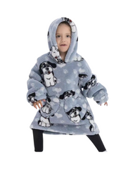 Oversized Wearable Blanket Hoodie Boys Cozy Fleece Pullover Oodie