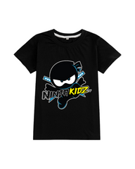 Ninja Printed Short Sleeve Tee – 100% Breathable Cotton Everyday Graphic T-Shirt