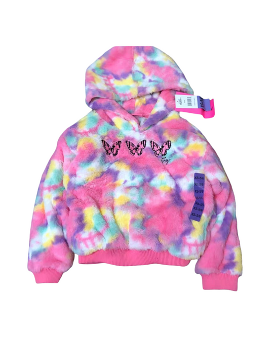 Assorted Print Pullover Fleece Sweater - Kids Warm Hooded Outerwear Jacket