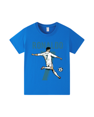 Ronaldo CR7 Graphic Print Kids Short Sleeve Crew Neck T-Shirt