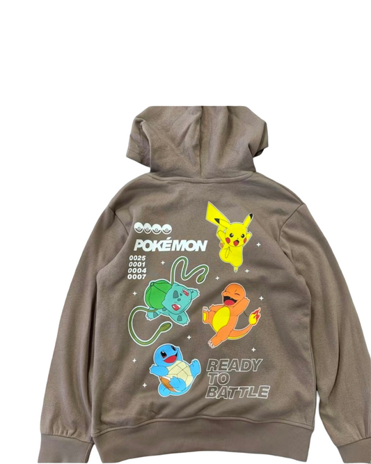 Pokémon Pikachu Graphic Hooded Pullover – Cozy Sweatshirt with Front Pocket