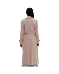 Premium Wool & Cashmere Wrap Coat- Ladies Winter Tie-Belt Overcoat