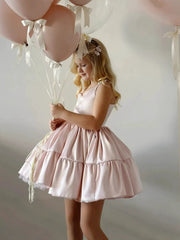 Sleeveless Tulle Birthday Dress - Soft Pink Princess Party Gown