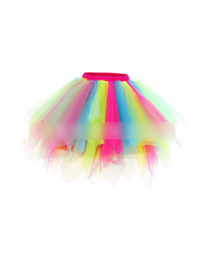 Multi-Color Layered Tulle Party Skirt for Girls