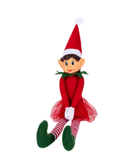 Festive Holiday Boy and Girl Elf Christmas Soft Dolls