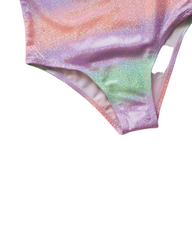 Metallic Vibrant Patterned One-Piece Swimsuit