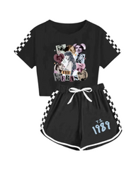 Taylor Swift Print Cotton Top with Short Set