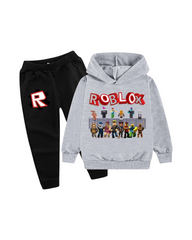 Roblox Graphic Pullover Hoodie and Pants Set for Kids