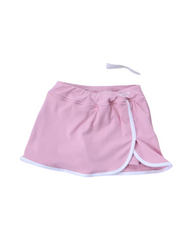 Pink Athletic Pleated Girls Tennis Skirt with Built-in Shorts
