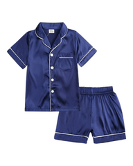 Boys' Silky Shirt and Shorts Pyjama Set