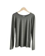 Ultra-Soft Bamboo Long Sleeve Shirt – Breathable Stretch Crewneck Top