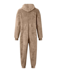 Fuzzy Onesie Fleece Jumpsuit Kids Winter Warm Fluffy