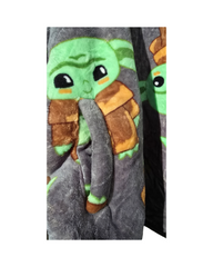 Oversized Character Fleece Hooded Blanket with Front Pocket and Long Sleeves