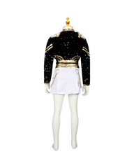 K-Pop Idol Stage Outfit – Black & Gold Performance  Costume