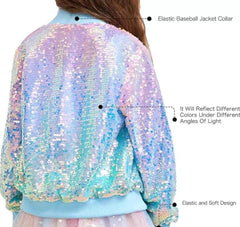 Sparkle Sequin Bomber Jacket