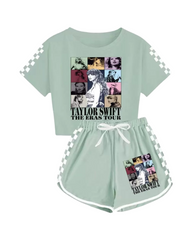Taylor Swift Graphic Cotton Top with Short Set