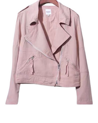 Pink Jacket with Zipper Details
