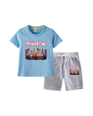 Roblox Printed T-Shirt and Shorts Set