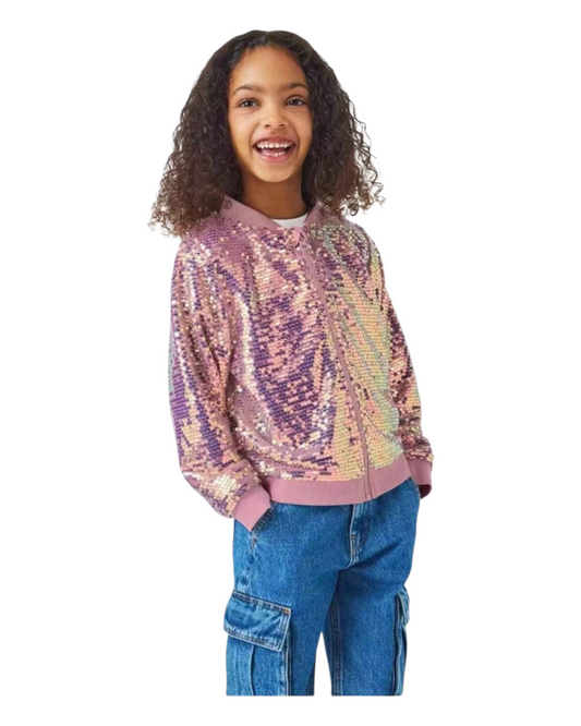 Fun Sequined Bomber Jacket