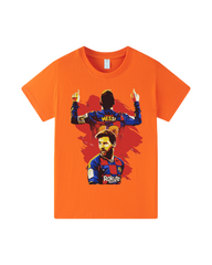 Graphic Printed Cotton Soccer T-Shirt | Short Sleeve Crewneck Casual Tee