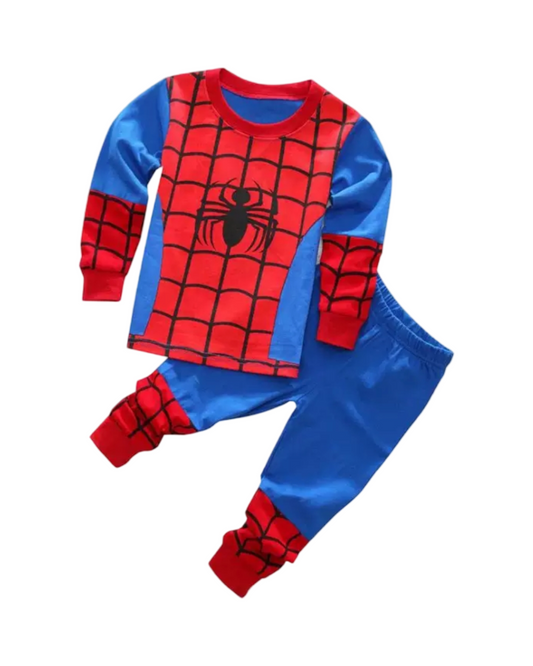 Kids Spider-Man PJ Set Long Sleeve Cotton Pyjamas