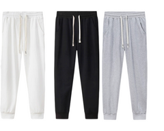 Unisex Cotton Sweatpants with Elastic Waist & Pockets