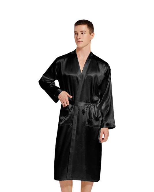 Cozy Soft Breathable Men Bathrobe Premium Lightweight Sleepwear Robe