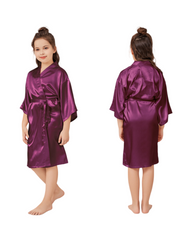 Satin Silk Robe Girls Sleepwear Bathrobe
