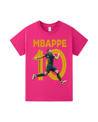 Soccer Superstar Mbappé Graphic Kids Short Sleeve Cotton Tee