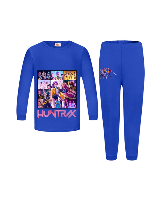 Kpop Inspired Demon Hunter Nightwear for Girls Graphic Long Sleeve Pajamas