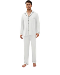 Stretch Modal Cotton Men's Long Sleeve Sleepwear Set