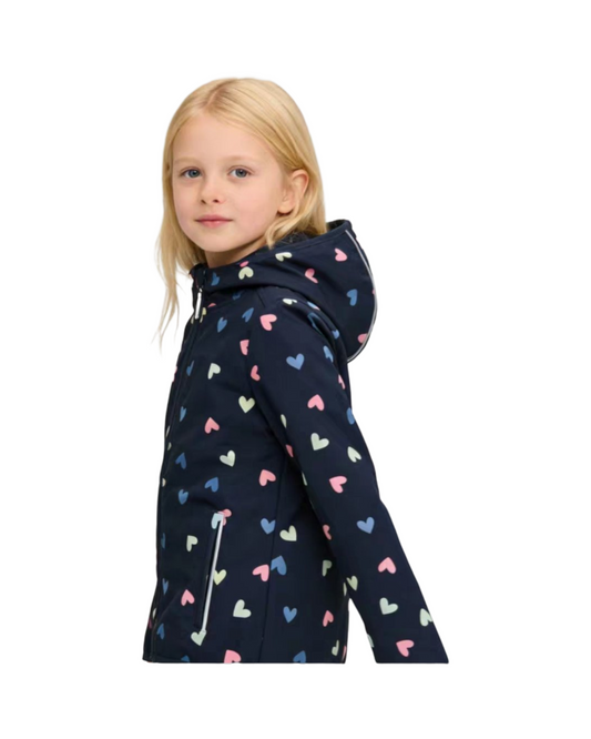 Waterproof Rain Coat with Hood and Pockets for Girls
