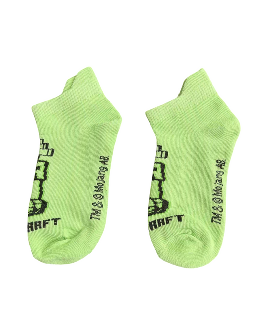 Minecraft Creeper Pixel Graphic Ankle Socks