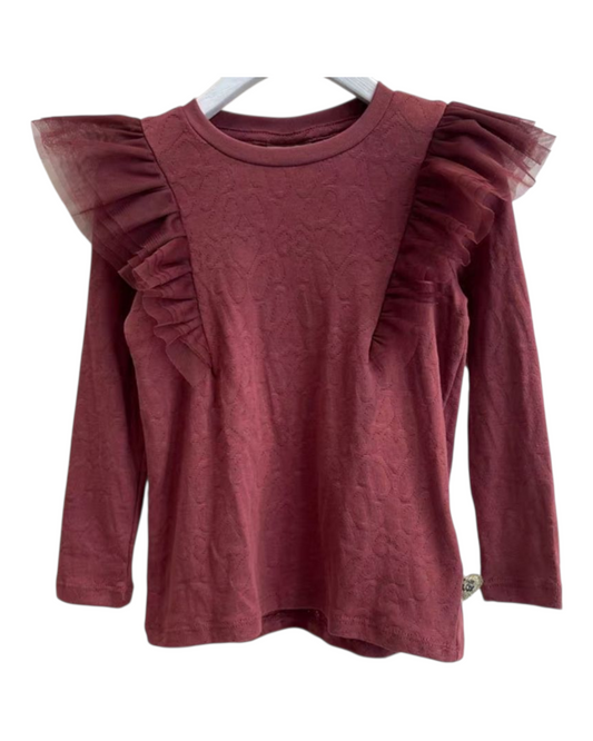 Long Sleeve Ruffle Detail Shirt