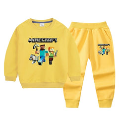 2-Piece Minecraft Cotton Sweatshirt & Joggers Set
