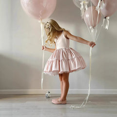 Sleeveless Tulle Birthday Dress - Soft Pink Princess Party Gown