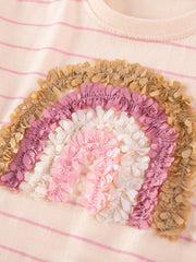Pink T-Shirt and Tulle Skirt Outfit Set