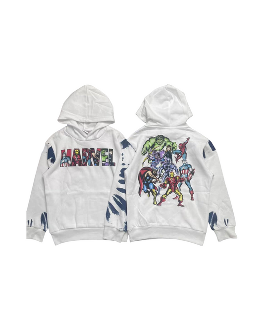 Oversized Graphic Print Hoodie - Heavyweight Cotton Pullover for Kids