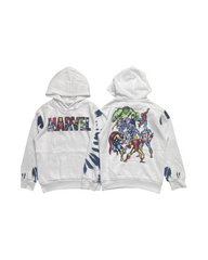 Oversized Graphic Print Hoodie - Heavyweight Cotton Pullover for Kids