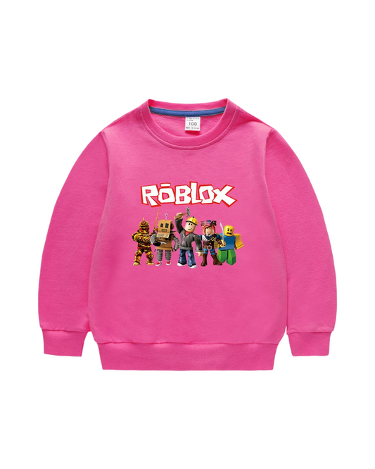Girls' Cotton Jumper with Roblox Print