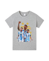 Graphic Printed Cotton Soccer T-Shirt | Short Sleeve Crewneck Casual Tee