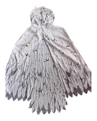 Snowy Owl Costume Cloak with Hood and Feather Details
