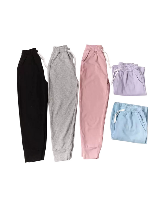 Unisex Cotton Sweatpants with Elastic Waist & Pockets