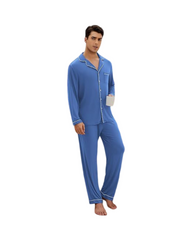 Stretch Modal Cotton Men's Long Sleeve Sleepwear Set