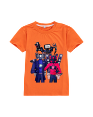 Action Figure Print T-Shirt - 100% Cotton Breathable Short Sleeve Top