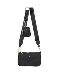 Nylon Crossbody Sling Bag with Adjustable Shoulder Strap & Multi-Pockets
