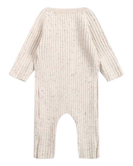 Cotton White Long-Sleeved Button-Up Baby Onesie
